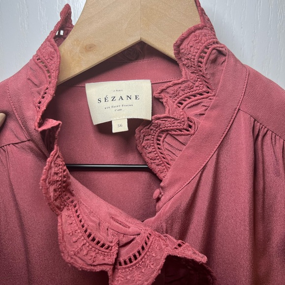 Sezane Chlo Shirt, Rosewood, US 4/FR 36 - Picture 12 of 16